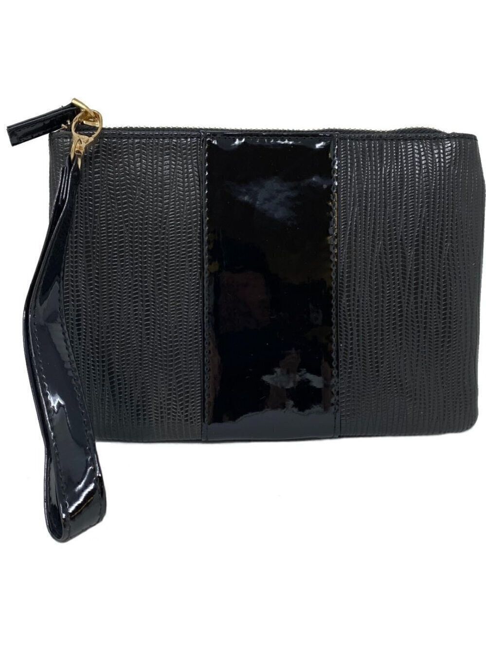 Black Patent Vegan Leather bag